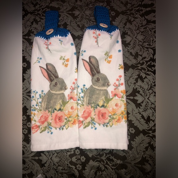 Spring Rabbit Hanging Towel Set - Picture 1 of 1